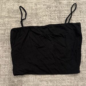 Black Women's Camisole Crop Top